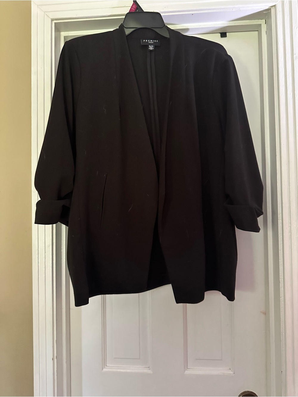 Premier Black Open-Front Relaxed Blazer